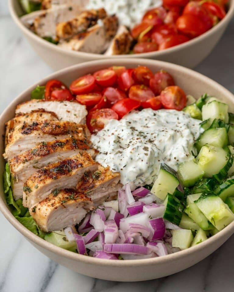Greek Chicken Bowls with Tzatziki and Fresh Vegetables Recipe