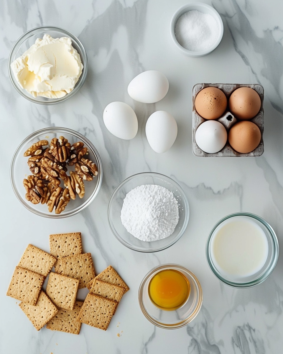 Single white plate with a close-up, angled view of one slice of layered cheesecake revealing a thick, creamy interior atop a dense graham cracker crust, generously topped with crunchy, caramelized granola clusters and a delicate drizzle of amber honey cascading down the side, placed on a white marble surface with natural lighting emphasizing the textures and layers, styled like a food blog serving, photo taken with an iphone --ar 4:5 --v 7
