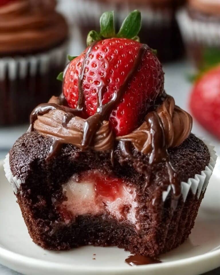 Chocolate Strawberry Jam Cupcakes Recipe