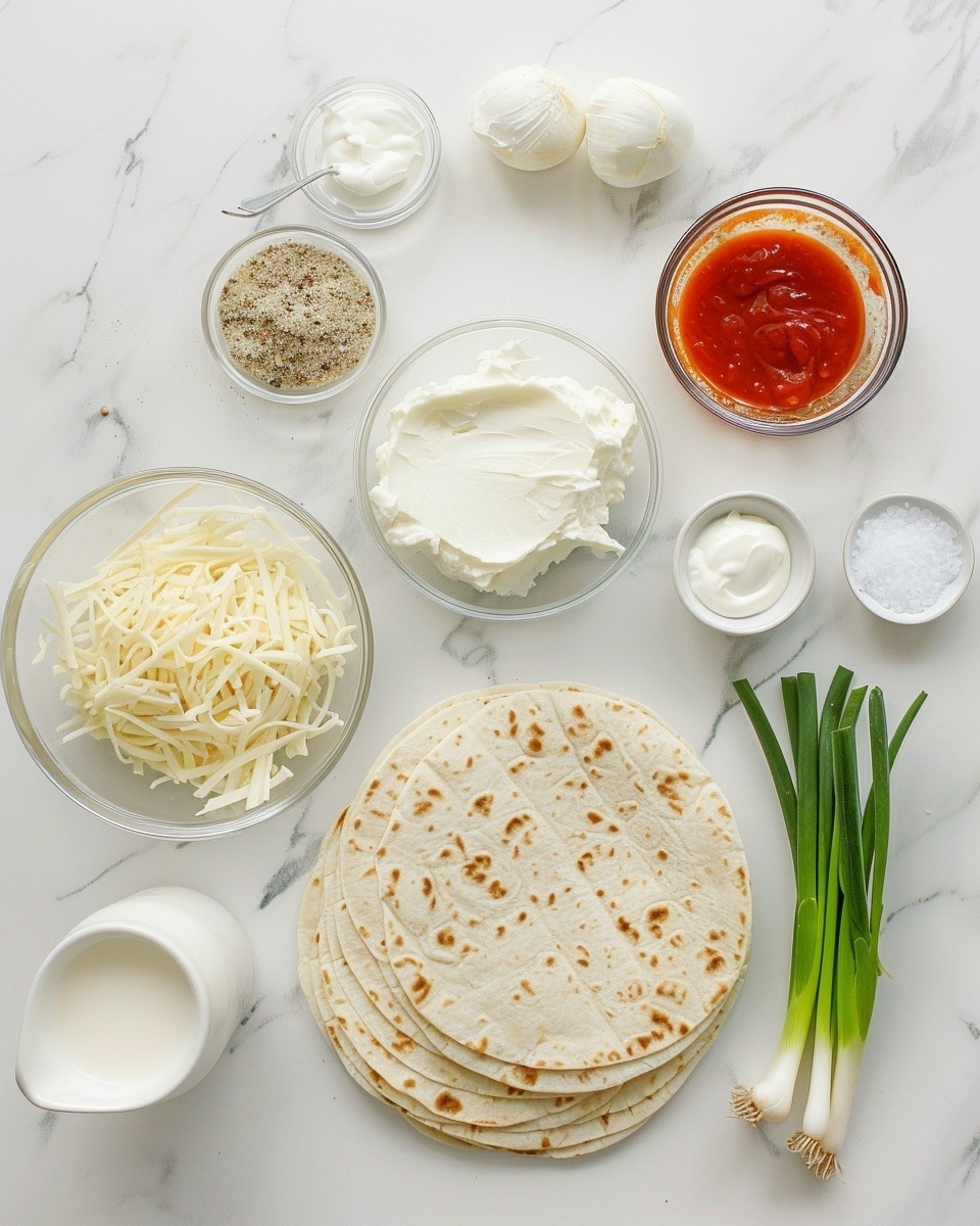 Single white plate showcasing one crispy rolled tortilla filled with shredded chicken mixed in a vibrant orange sauce, visible rice and melted cheese layers inside, topped with a drizzle of creamy white sauce and garnished with thinly sliced scallions, close-up angled view emphasizing the textured, golden toasted exterior and the saucy, tender interior, set on white marble surface with natural lighting, styled as a ready-to-eat plated serving photo taken with an iphone --ar 4:5 --v 7