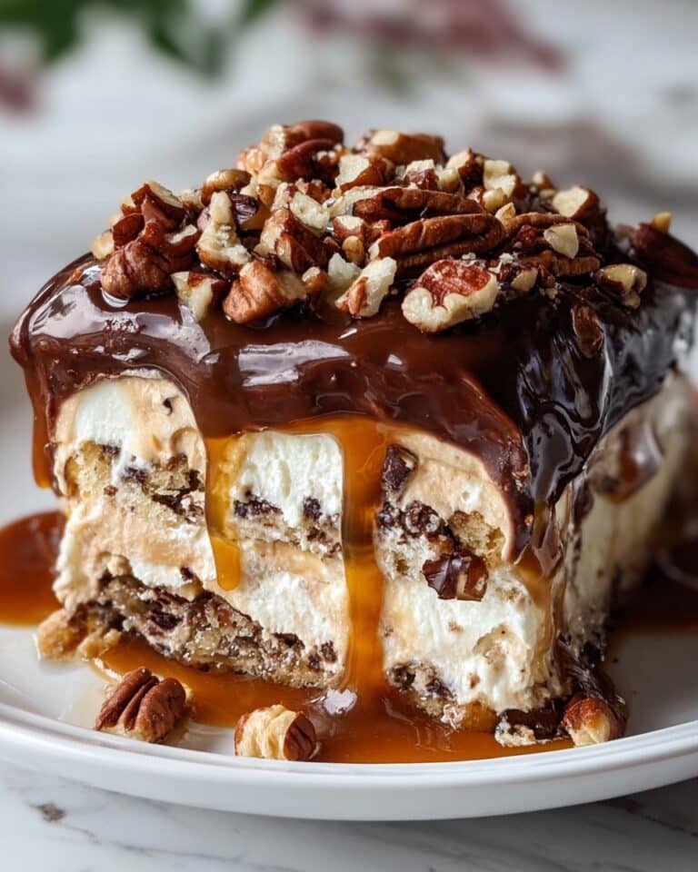 Turtle Lush: No-Bake Caramel, Pecan, and Chocolate Dessert Recipe