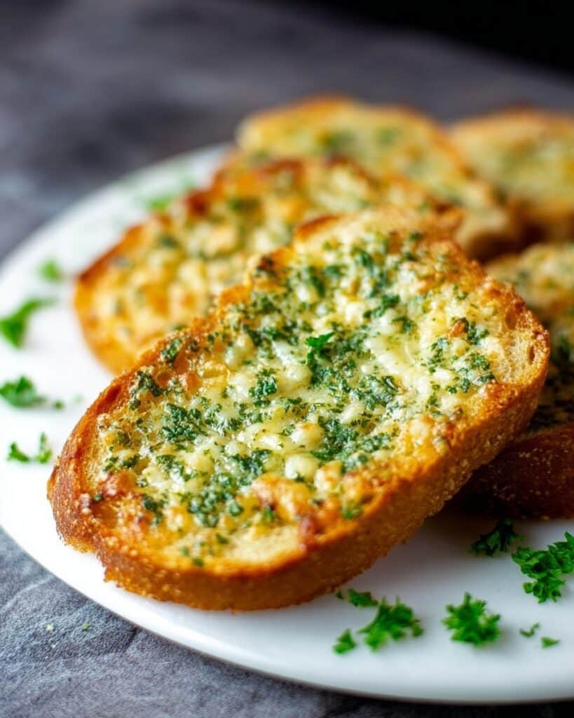 4 Minutes Cheesy Air Fryer Garlic Bread Recipe