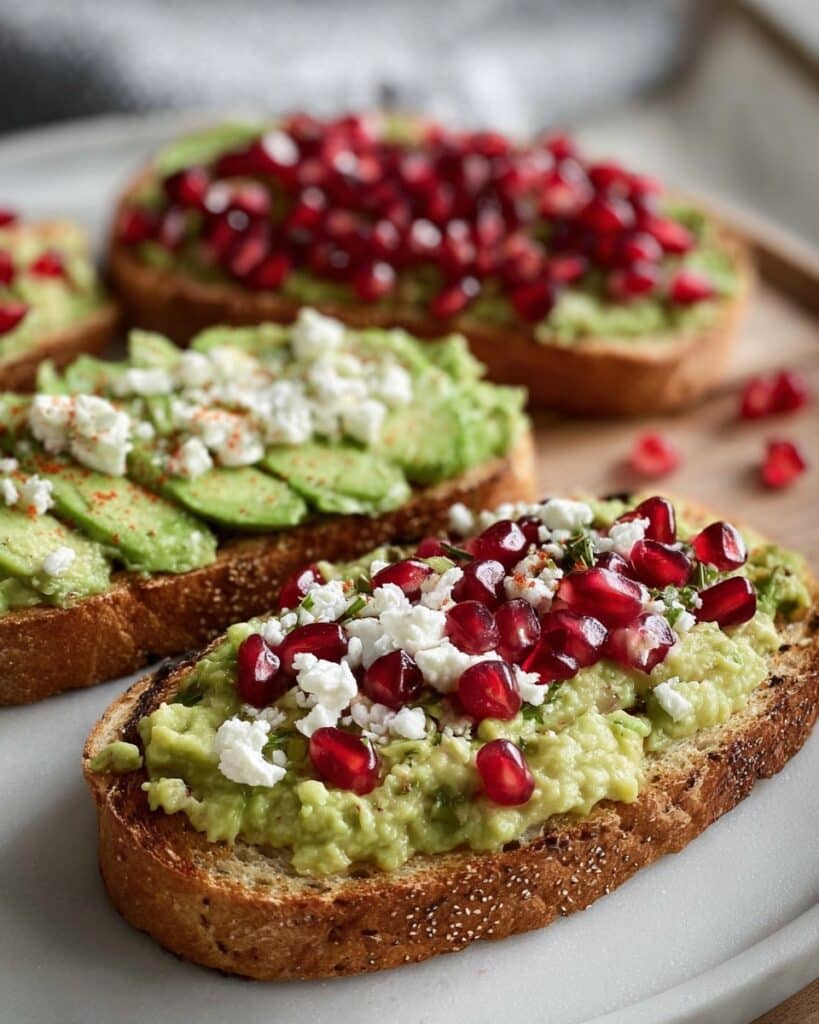 Crunchy Avocado Toast with 4 Delicious Topping Options Recipe