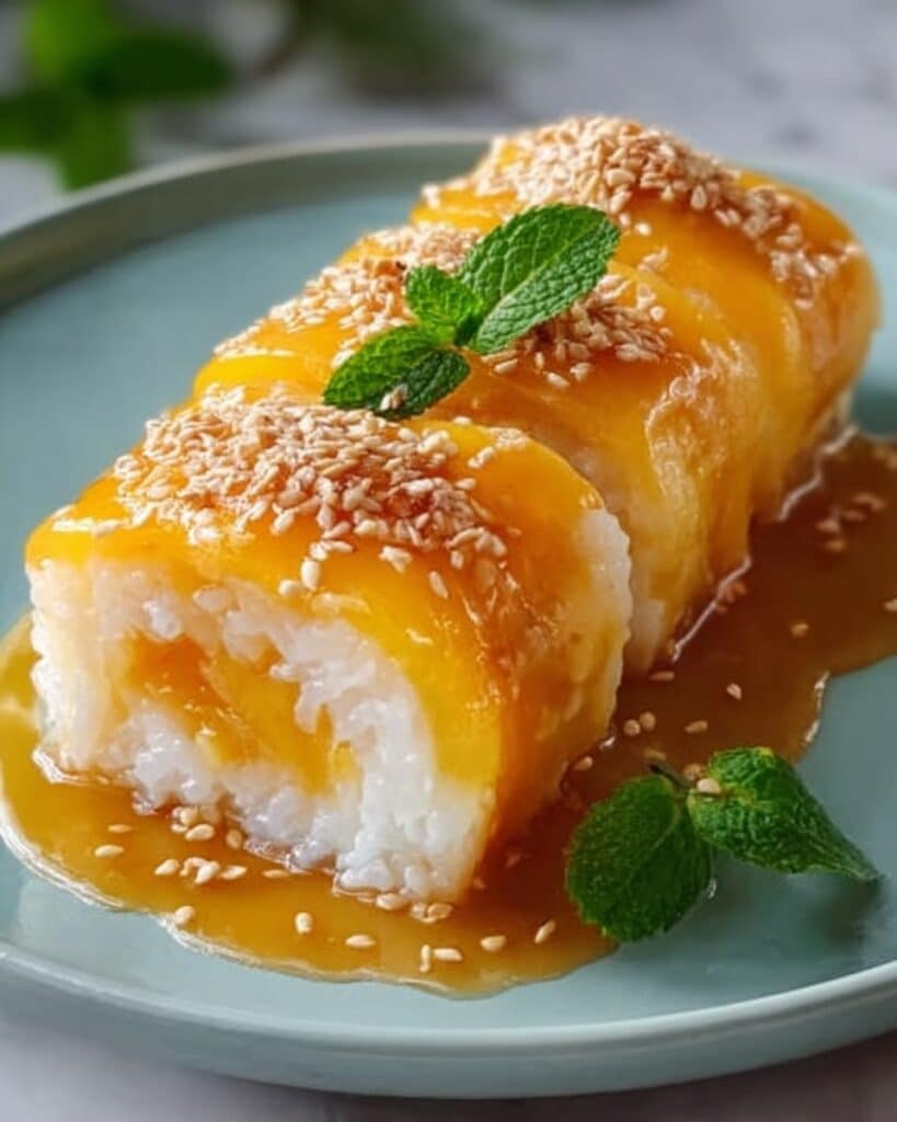 Sweet Mango Sticky Rice Rolls Recipe