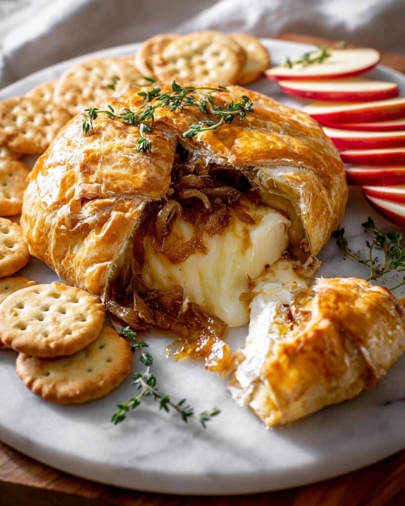 Baked Brie with Caramelized Onions Recipe