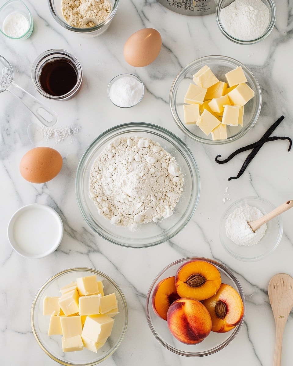 Single white plate featuring one layered peach shortcake serving, close-up angle revealing soft, golden biscuit halves sandwiching whipped cream and slices of caramelized peaches, drizzle of cinnamon syrup accentuating moist interior textures, delicate steam rising, natural light highlighting the fresh whipped topping and juicy fruit layers, styled on white marble surface with soft shadows, intimate plated serving photo taken with an iphone --ar 4:5 --v 7