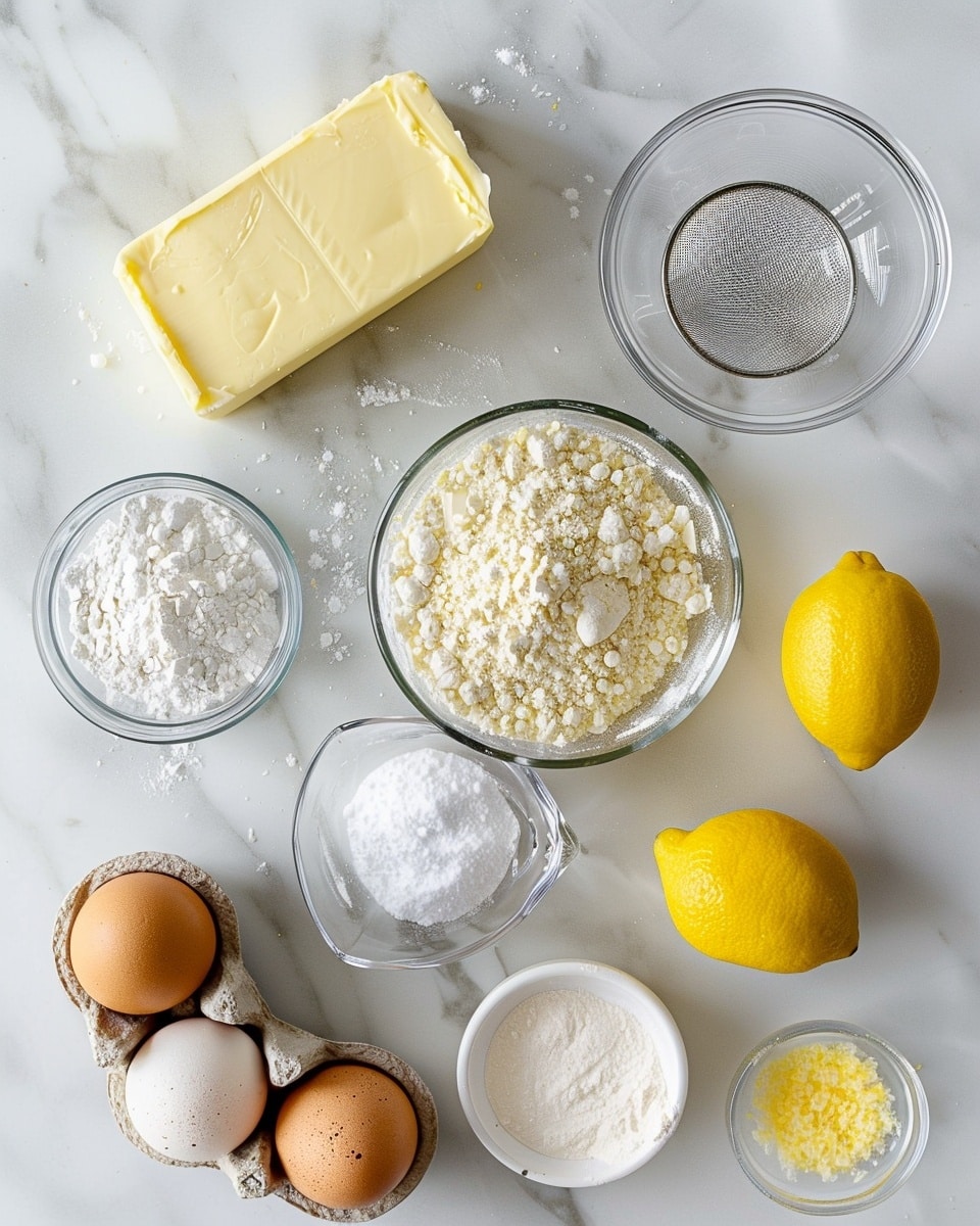 Single white square plate with one generous lemon bar slice showing bright yellow creamy lemon filling layered over a light, crumbly shortbread crust, dusted lightly with powdered sugar, close-up angled view revealing the smooth texture of the lemon layer and the slightly gritty base, placed on white marble surface, natural lighting highlighting the fresh lemon in the soft background, intimate styled dessert photo taken with an iphone --ar 4:5 --v 7