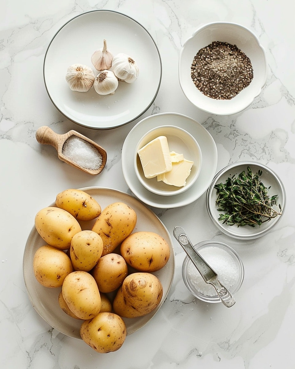 Single white plate with one crispy smashed roasted potato seasoned with cracked black pepper and chili flakes, close-up angled view highlighting the golden-brown, textured skin and soft, fluffy interior exposed by the gentle crushing, set on a white marble surface with natural lighting, intimate plated serving photo taken with an iphone --ar 4:5 --v 7