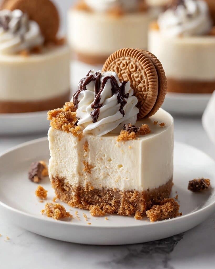 Easy Mini Peanut Butter Cheesecakes with Nutter Butter Crust Recipe