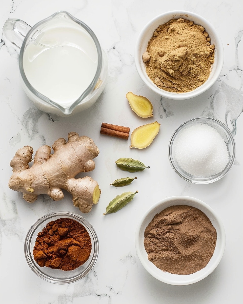 Single white cup with a close-up view of creamy spiced masala chai, topped with a delicate sprinkle of cinnamon or masala powder, steam gently rising, set on a white marble surface, showcasing warm tones and inviting spices beside the cup as garnish, styled like a cozy food blog shot, intimate plated serving photo taken with an iphone --ar 4:5 --v 7