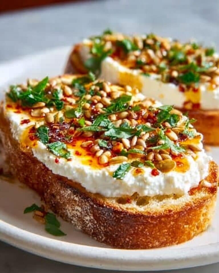 Irresistible Hot Honey Whipped Feta Crostini Recipe