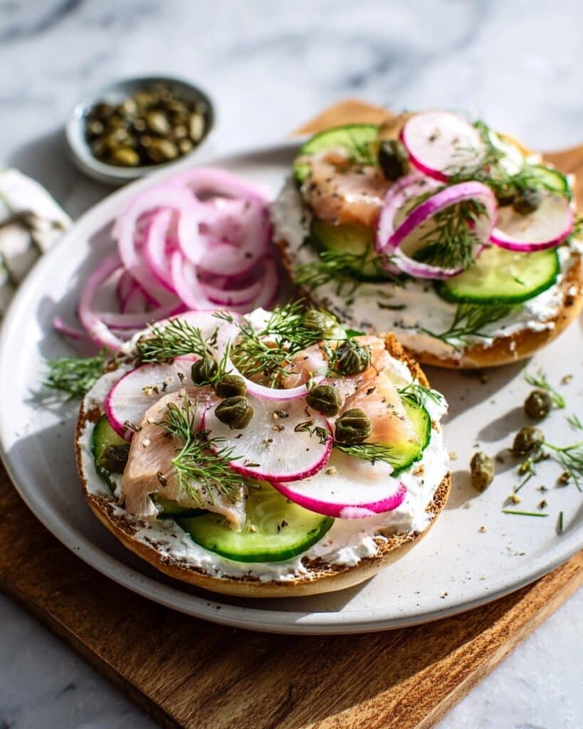 Brunch Bagel with Sardines Recipe