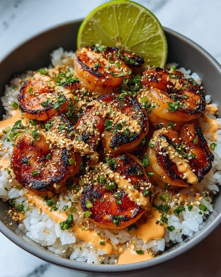 Grilled Shrimp Rice Bowls with Sweet Chili Lime Sauce Recipe