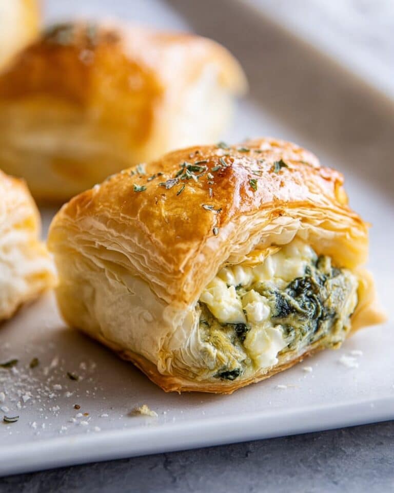 Spinach and Four-Cheese Puff Pastry Bites with Tomato-Onion Chutney Recipe