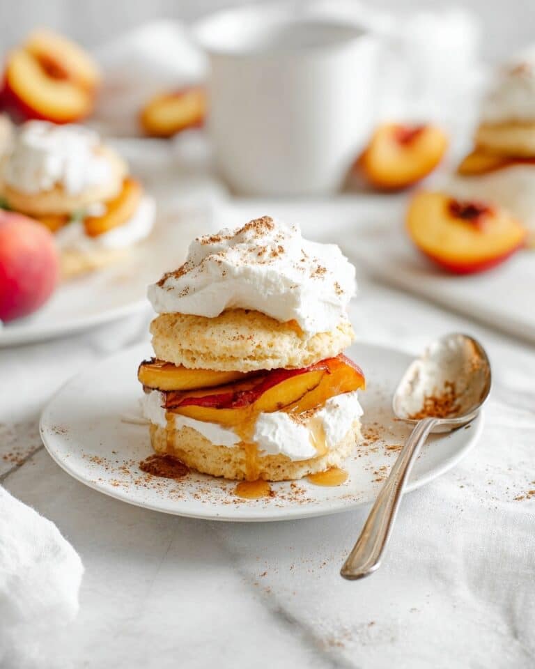 Brown Sugar Bourbon Peach Shortcake Recipe