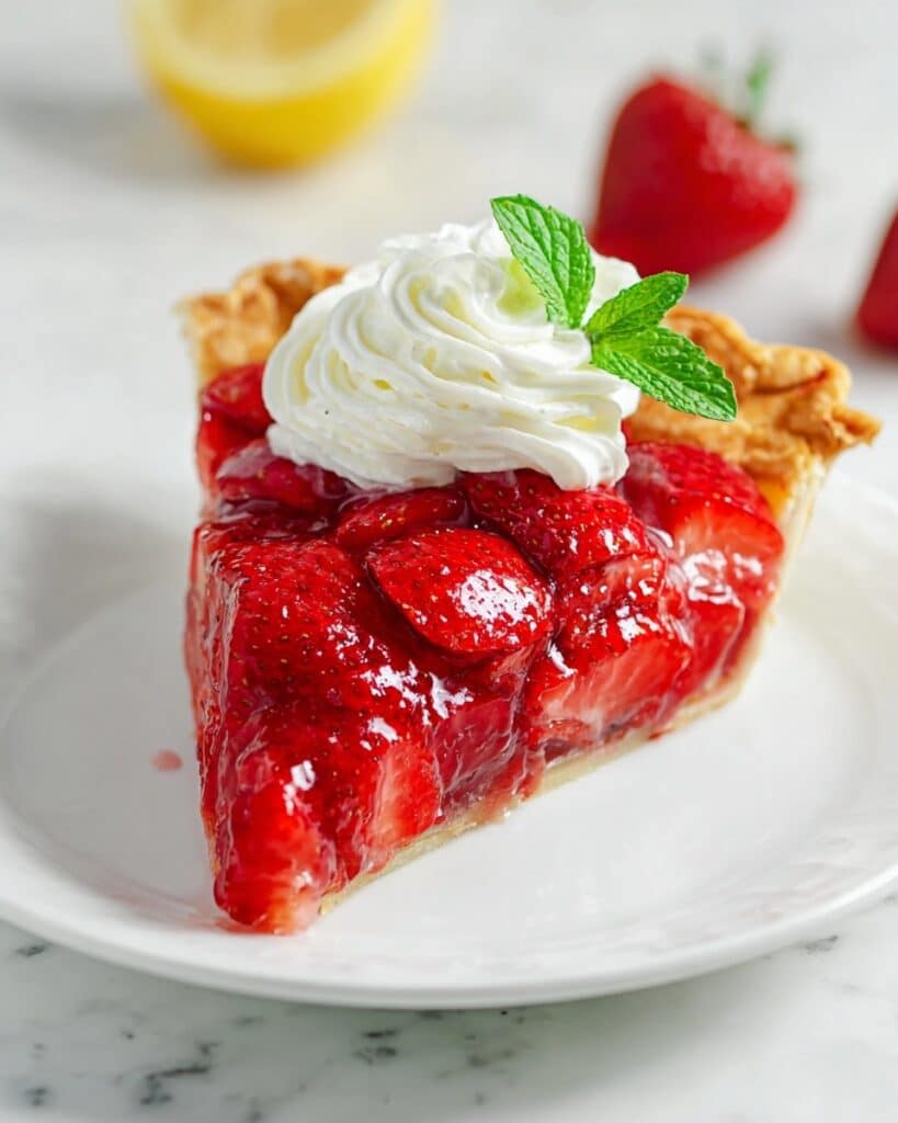 Fresh Strawberry Pie with Whipped Cream Recipe