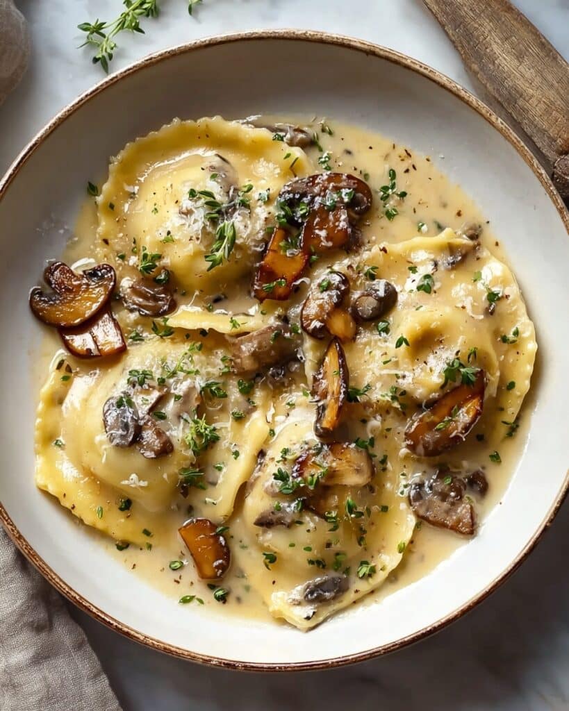 Pierogi with Creamy Mushroom Sauce in 20 Minutes Recipe