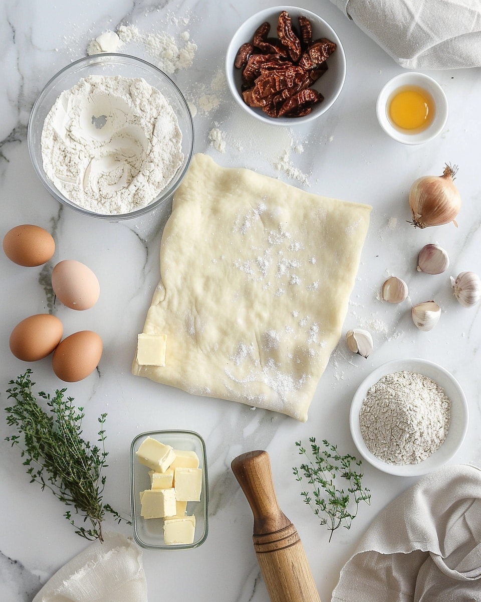 Single white plate holding one plated serving of a savory mini quiche with a flaky golden crust, the interior revealing a rich, creamy egg custard layered with tender pieces of chicken, diced red peppers, fresh chopped parsley, and melted cheese, close-up angled shot showcasing the textured edges and the custard’s slightly browned top, natural lighting highlighting the warm, inviting colors, placed on a white marble surface for an intimate food blog style photo taken with an iphone --ar 4:5 --v 7