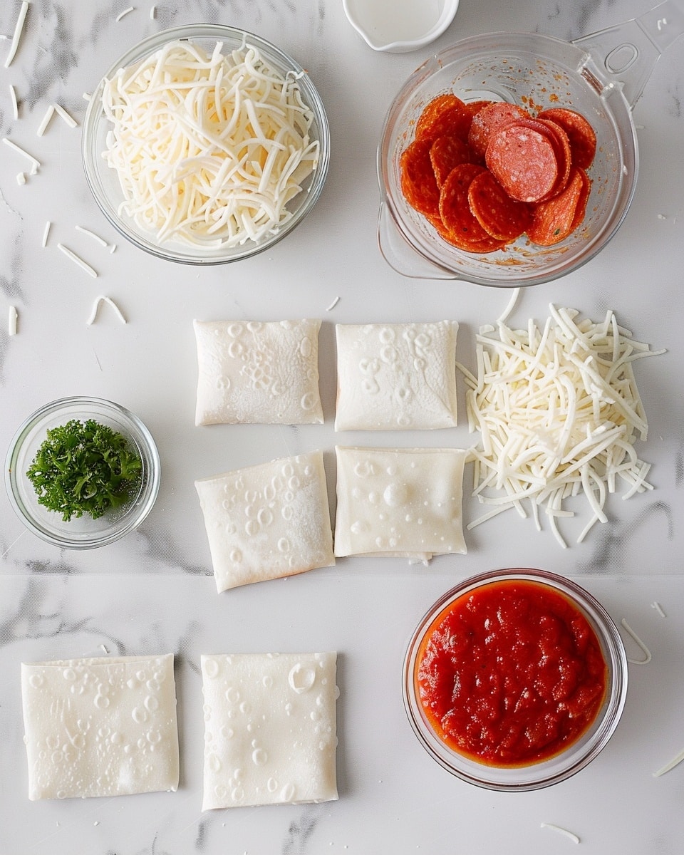 One white plate featuring a single golden-brown fried ravioli pillow, crispy textured exterior with small bubbles, delicately garnished with fresh parsley flakes, angled close-up view revealing a slight peek of the soft, savory filling inside, served alongside a small pool of vibrant red marinara sauce on the side, placed on a white marble surface under natural lighting, styled to highlight the inviting layers and textures of the individual serving, photo taken with an iphone --ar 4:5 --v 7