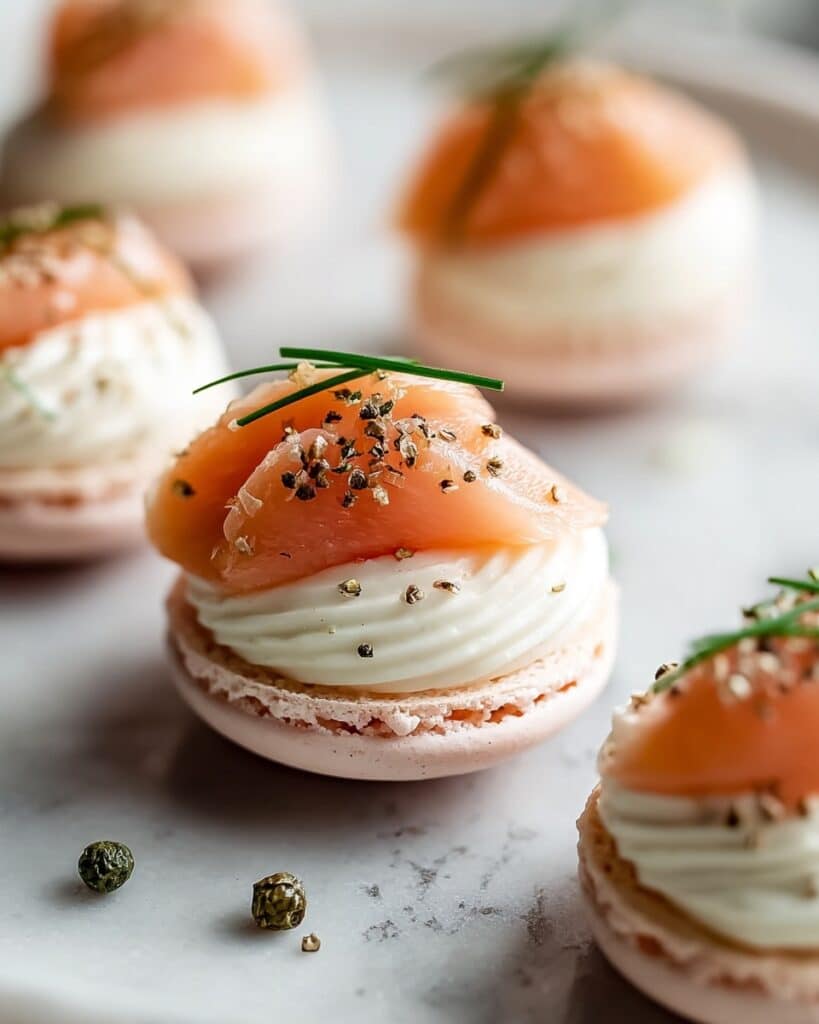 Elegant Smoked Salmon Macarons for Your Next Cocktail Party Recipe