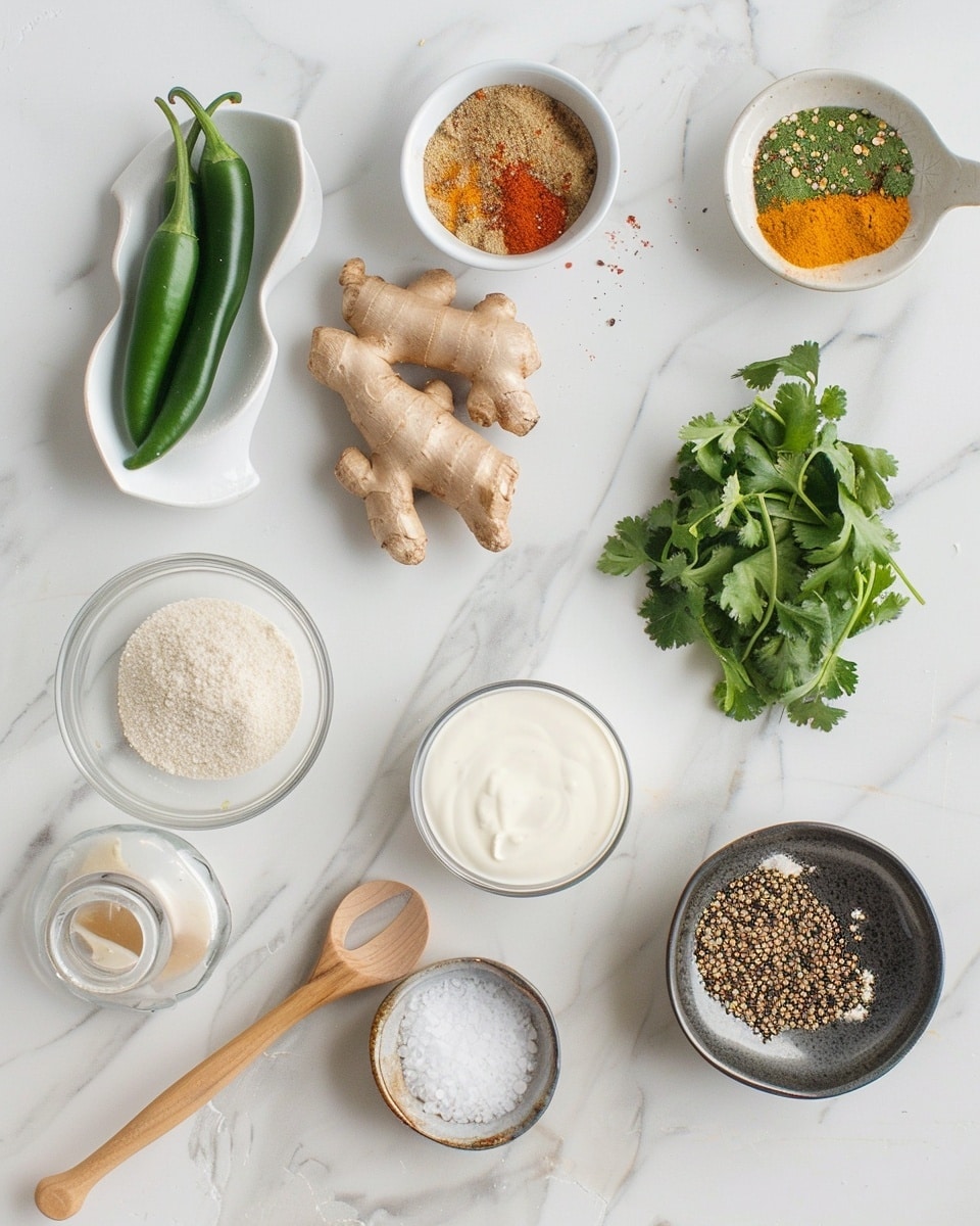 Single white bowl serving of six round dumplings immersed in creamy yogurt sauce, garnished with vibrant red chili oil, fresh green cilantro leaves, and a center piece of dark pickled vegetable, close-up angle emphasizing the soft texture of the dumplings and the smooth tangy yogurt, set on a white marble surface with natural lighting, styled like a food blog plated serving photo taken with an iphone --ar 4:5 --v 7