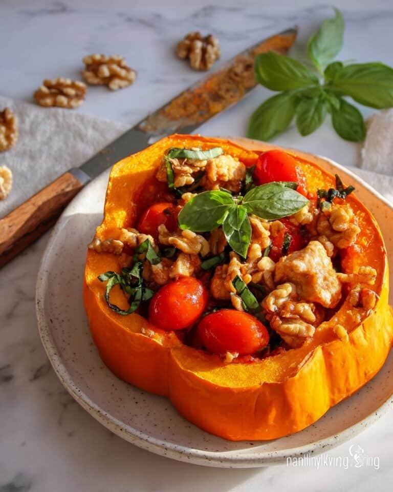 Chicken Walnut Stuffed Pumpkin Recipe