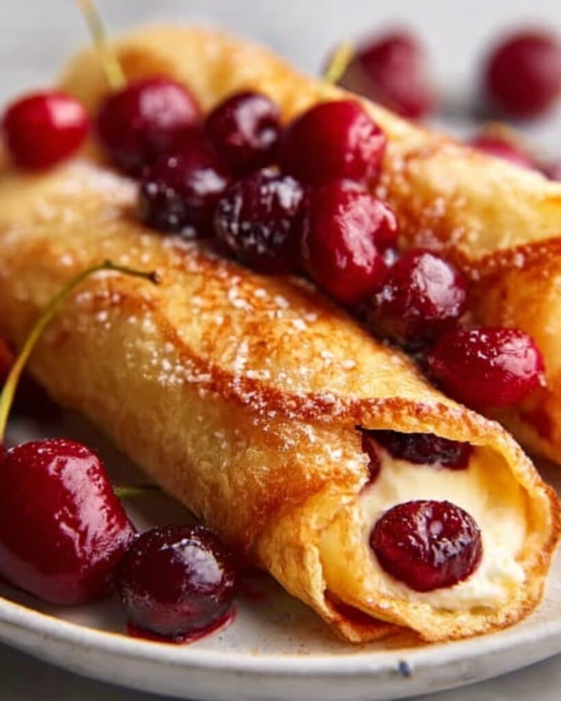 Cherry Cheesecake Egg Rolls Recipe