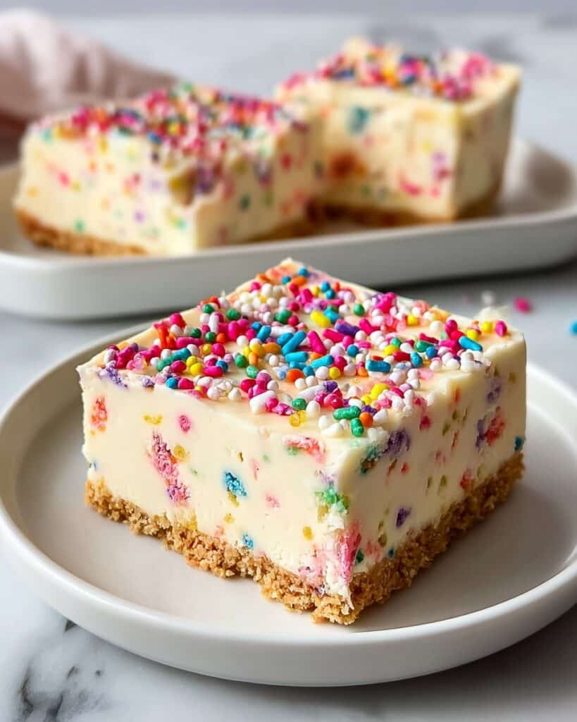 Funfetti Cheesecake Bars Recipe