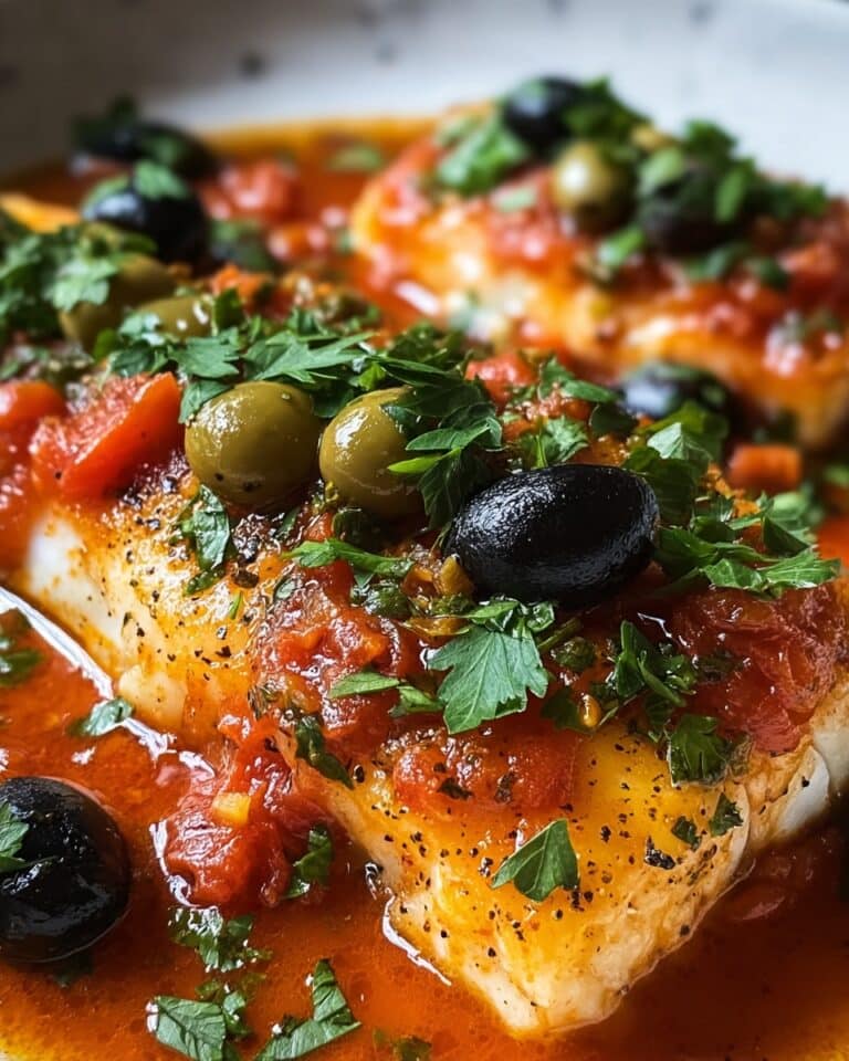 Mediterranean Cod Provençal with Tomatoes, Olives & Capers Recipe