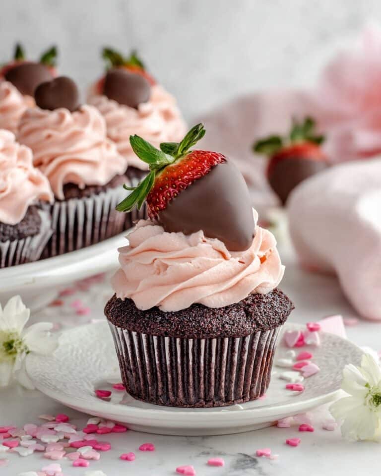 Chocolate Covered Strawberry Cupcakes Recipe