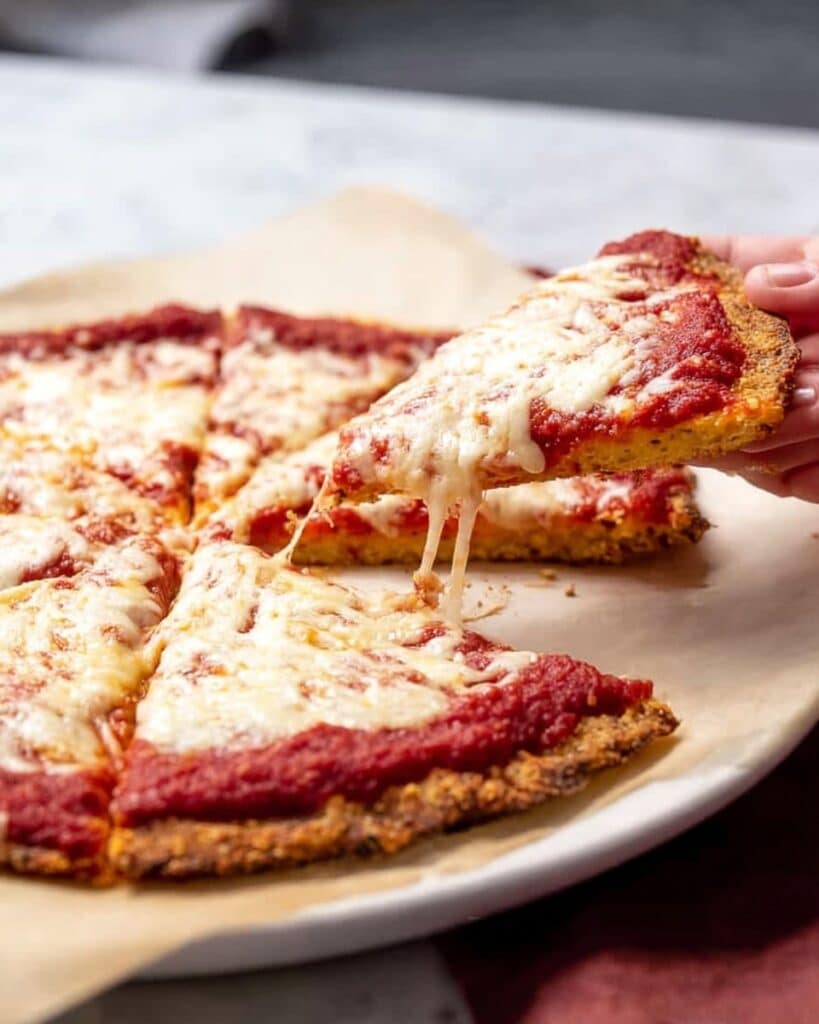 Cauliflower Low Carb Pizza Crust Recipe