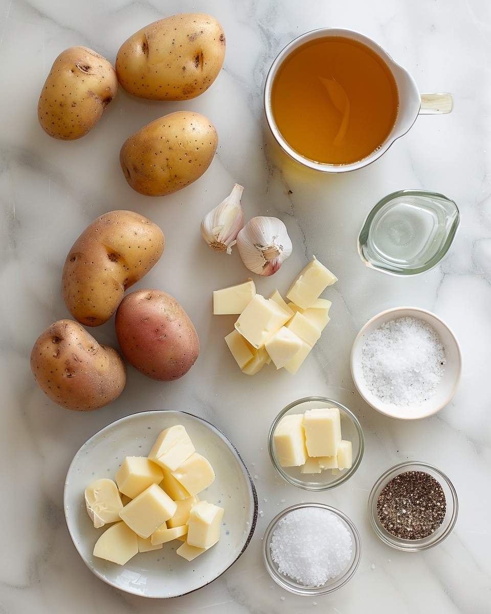 Single white bowl containing a creamy, smooth roasted garlic soup garnished with several golden-brown roasted garlic cloves and finely chopped fresh chives scattered on top, close-up angled view capturing the rich texture and velvety surface of the soup, placed on a pristine white marble background, natural lighting enhancing the warm tones of the soup, styled to evoke an inviting and comforting single serving from a food blog, photo taken with an iphone --ar 4:5 --v 7