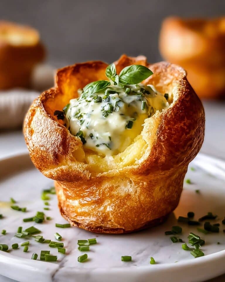 Irresistible Cheddar Chive Popovers with Honey Butter Delight Recipe