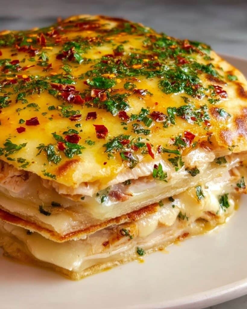 Cheese and Potato Stuffed Flatbread Recipe