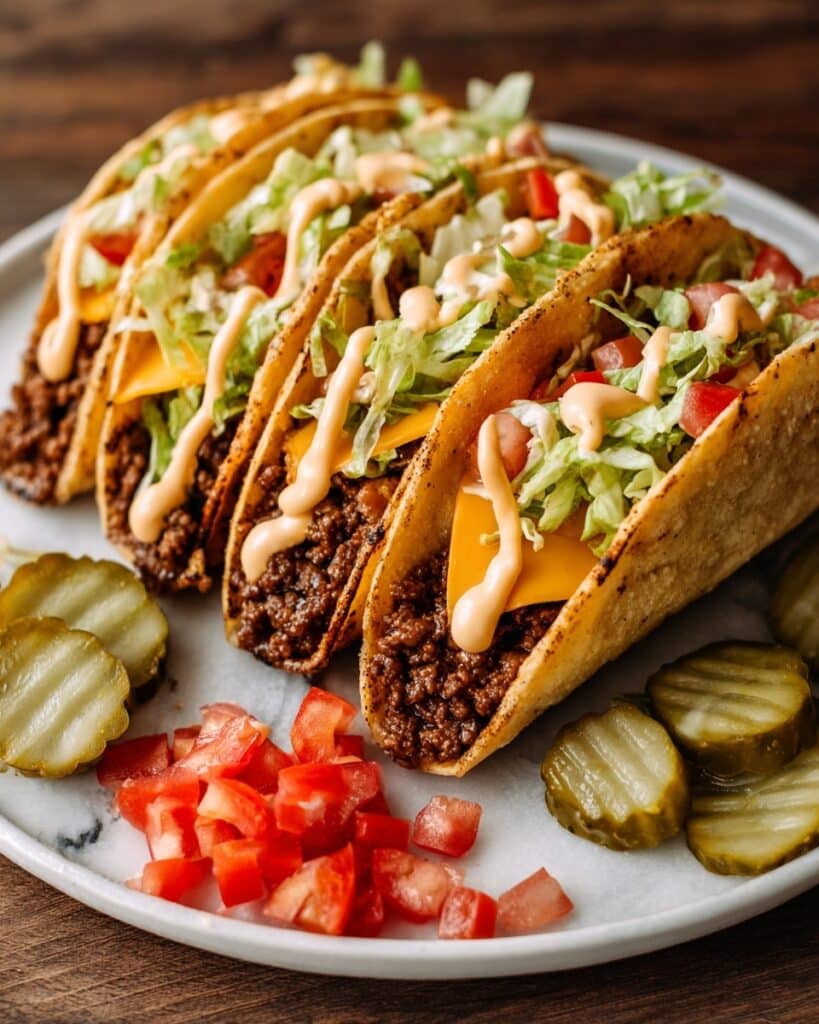 Crispy Smash Burger Tacos Recipe