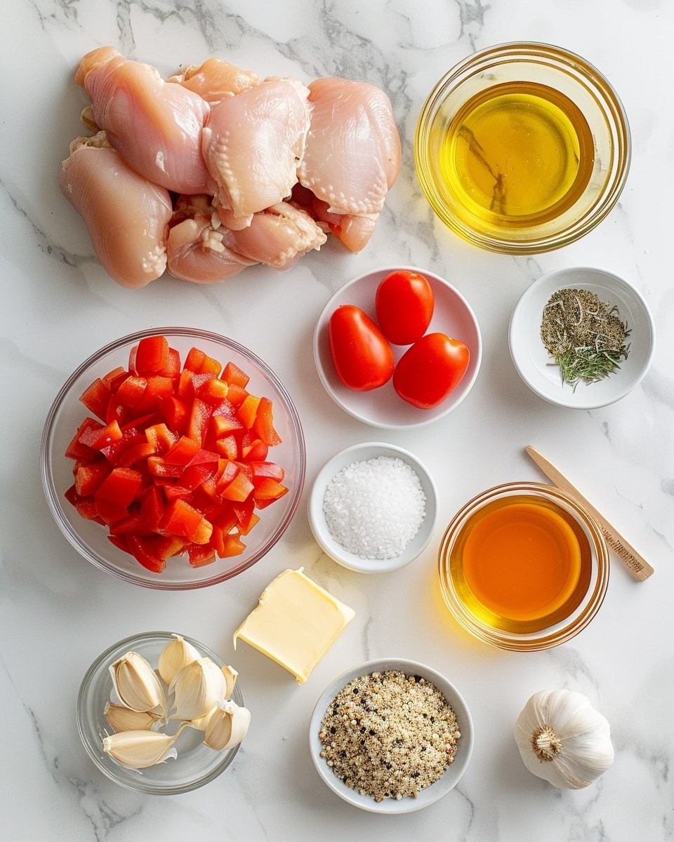 Single white plate showcasing one serving of richly spiced chicken drumstick nestled in a vibrant red stew with visible chunks of tender vegetables and leafy greens, garnished generously with fresh chopped herbs. Adjacent to the drumstick is a neat mound of fluffy white rice sprinkled with finely chopped parsley, steam gently rising from the plate. The close-up shot captures the glossy, textured sauce coating the chicken and the distinct grains of the rice against a white marble background, natural lighting highlighting the depth and layers of flavors, intimate plated serving photo taken with an iphone --ar 4:5 --v 7