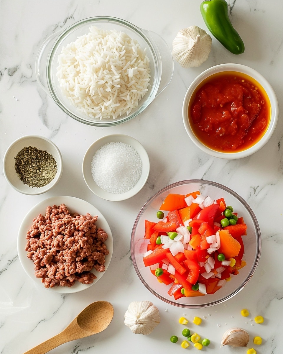 Single white bowl filled with a close-up serving of fried rice showcasing fluffy grains mixed with small diced carrots, green onions, and browned crumbled sausage pieces, highlighting the texture and individual ingredients, natural lighting casting soft shadows, placed on a white marble surface, intimate plated serving photo taken with an iphone --ar 4:5 --v 7