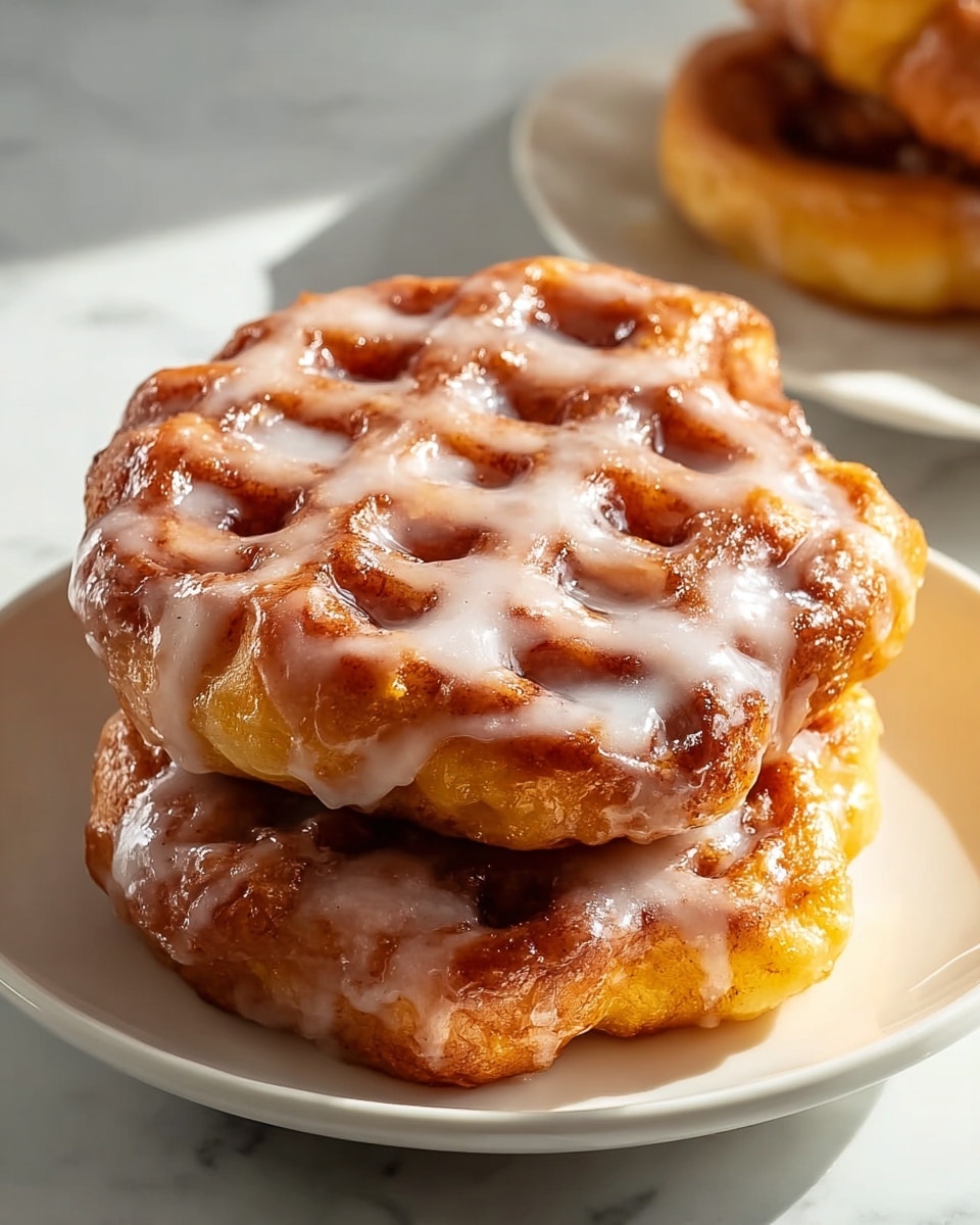 A white plate filled with a stack of three complete, round cinnamon rolls covered generously with shiny sugar glaze dripping over the edges, showcasing their golden-brown, fluffy texture and spiral swirls of cinnamon inside, presented from a 3/4 angle on a white marble surface with natural lighting, styled like a food magazine hero shot, photo taken with an iphone --ar 4:5 --v 7
