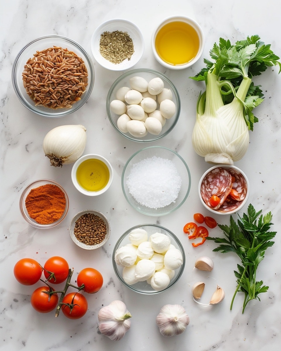 Single white bowl showcasing a close-up serving of vibrant farro salad with diced yellow and red cherry tomatoes, fresh basil leaves, chunks of cucumber, and sun-dried tomatoes, highlighting the hearty texture of the farro grains and colorful vegetable mix, elegantly garnished with a few whole basil leaves, placed on a white marble surface with natural lighting, styled like an individual plated portion from a food blog photo taken with an iphone --ar 4:5 --v 7