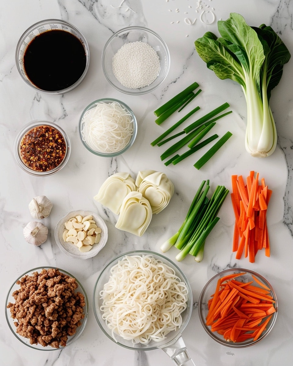Single white plate with one generous portion of cheesy beef noodle casserole showcasing tender ground beef, melted golden cheese strings stretching upward, and layers of wide egg noodles, topped with fresh chopped green onions and finely shredded purple cabbage for color contrast, close-up angled shot emphasizing the rich textures and gooey cheese, served on white marble surface with natural lighting, styled like a food blog serving ready to enjoy, photo taken with an iphone --ar 4:5 --v 7