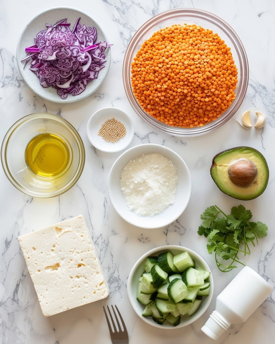 Single white plate holding one crisp, golden tostada topped with a generous spread of creamy mashed avocado layered with fresh diced cucumber pieces and a vibrant heap of finely shredded purple cabbage on top, close-up angled view highlighting the contrasting textures of crunchy tostada base and smooth avocado, garnished simply with no extras, set against a white marble surface under natural lighting, styled like a homemade healthy snack from a food blog, photo taken with an iphone --ar 4:5 --v 7