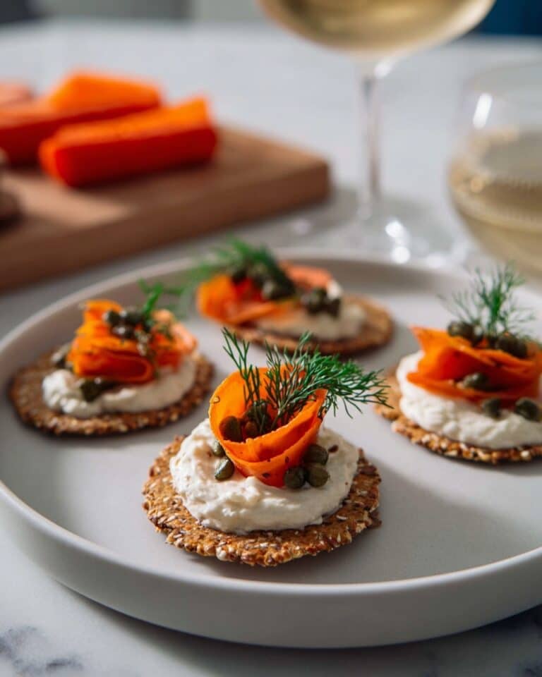 Cream Cheese Carrot Lox Canapés Recipe