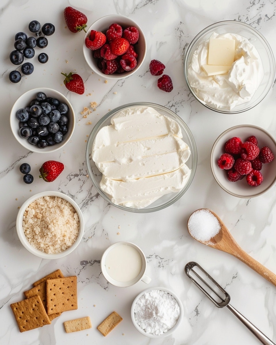Single slice of creamy cheesecake on a white plate, the thick graham cracker crust visible underneath a smooth, dense layer of ricotta cheese filling, topped with a vibrant swirl of glossy raspberry sauce revealing its rich texture, natural light highlighting the luscious interior and subtle crumb details, plate set against a white marble surface, styled like a food blog feature, photo taken with an iphone --ar 4:5 --v 7