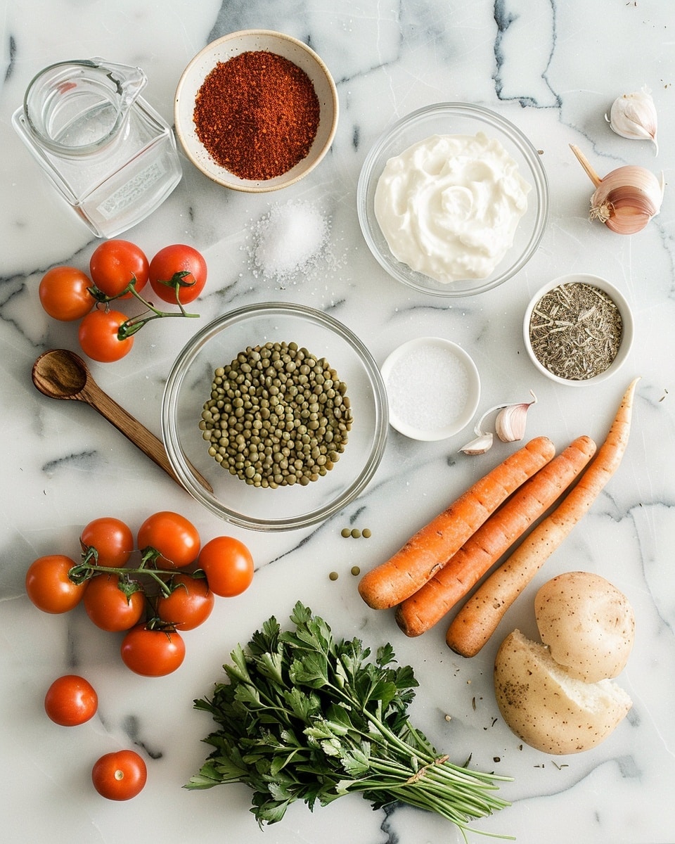 Single white plate featuring one plated serving of a grilled flatbread wrap on a white marble surface, close-up angle emphasizing a crispy, golden-brown crispy patty topped with fresh sliced tomatoes, thinly sliced red onions mixed with chopped herbs, and a creamy cucumber-yogurt sauce spread underneath, revealing layers of textures and vibrant colors, natural lighting showcasing the fresh ingredients, styled like an individual serving from a food blog, photo taken with an iphone --ar 4:5 --v 7