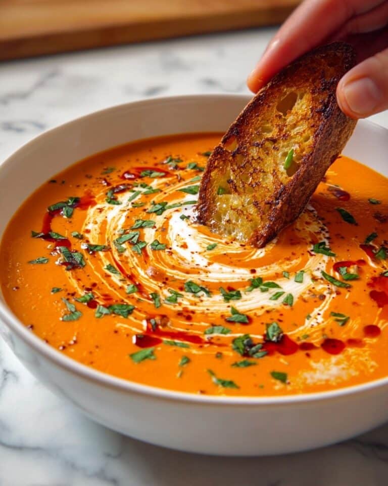Creamy Roasted Butternut Squash Soup with Coconut Milk and Spiced Garnish Recipe