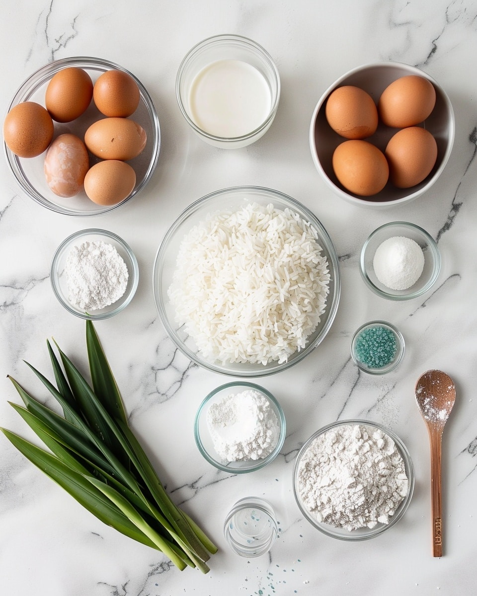Single white plate featuring one vibrant slice of three-layered sticky rice cake, with a close-up angled view revealing distinct layers of blue, white, and bright yellow, showcasing the sticky and textured rice base topped with smooth, glossy custard-like layer, natural lighting highlighting the moist interior and subtle glisten, placed on a white marble surface, styled as a delicate individual serving from a food blog, photo taken with an iphone --ar 4:5 --v 7