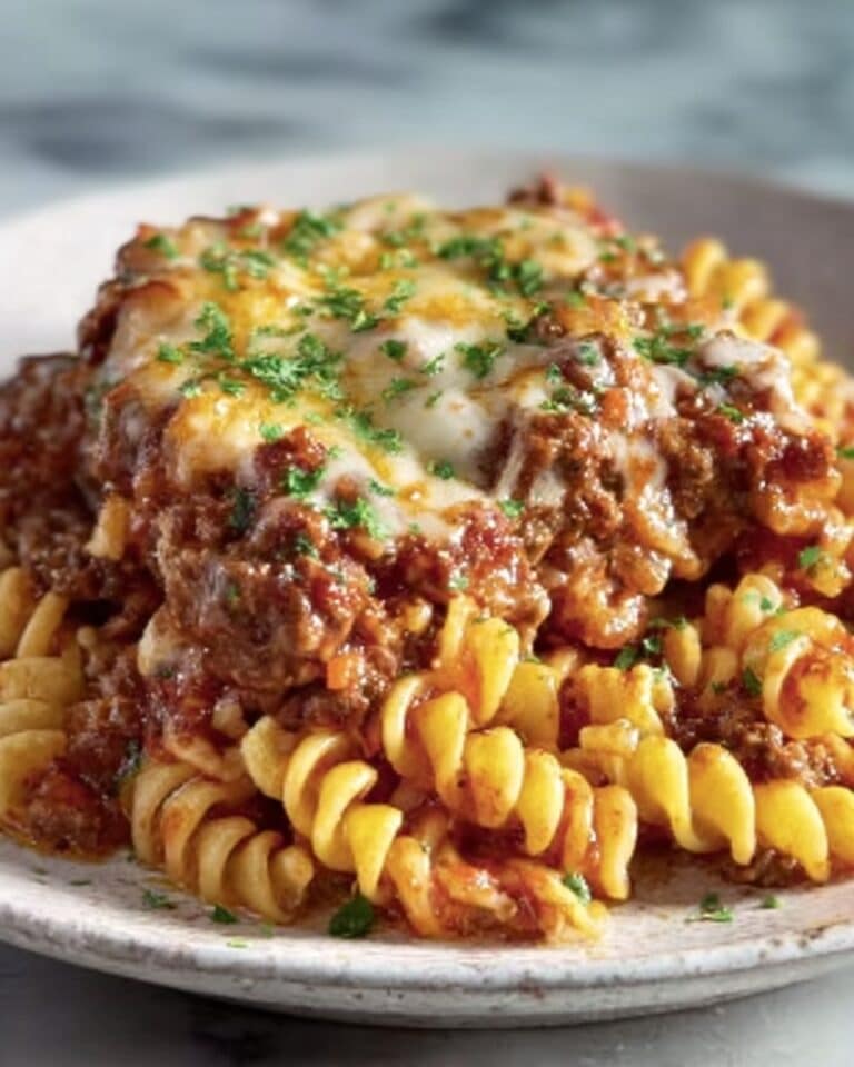 One-Pot Taco Pasta with Ground Beef and Cheese Recipe