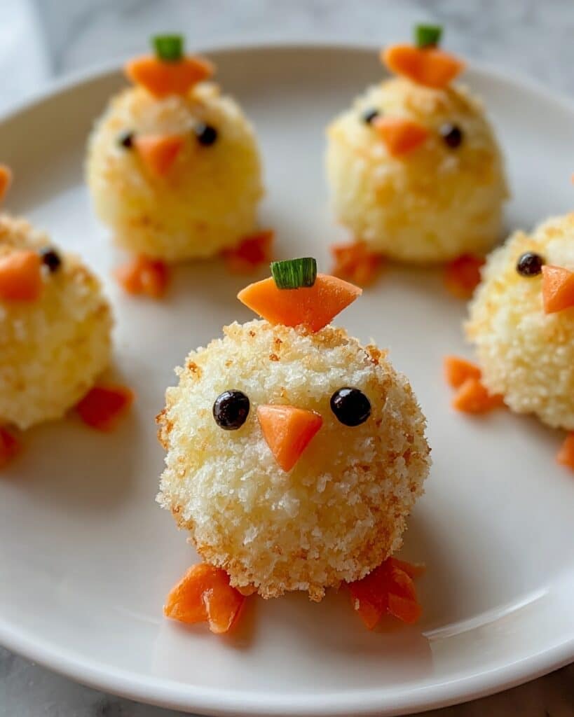 Baby Chick Mini Cheese Balls for a Fun and Tasty Treat Recipe