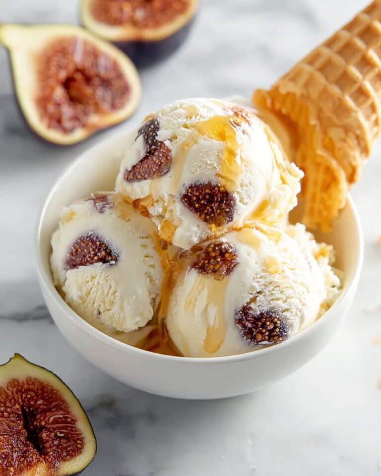 Honey-Drizzled Fig and Ricotta Ice Cream Recipe