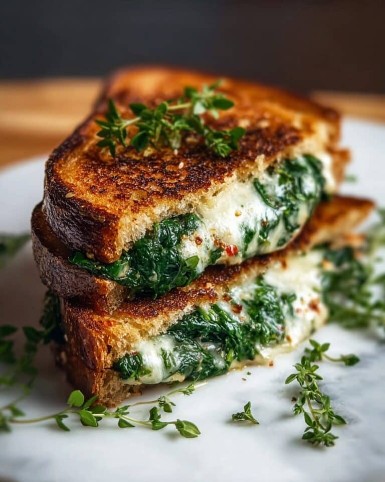 Gourmet Mediterranean Spinach Grilled Cheese Recipe